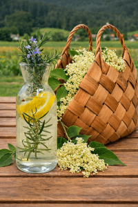 Limonada z bezgom in rožmarinom